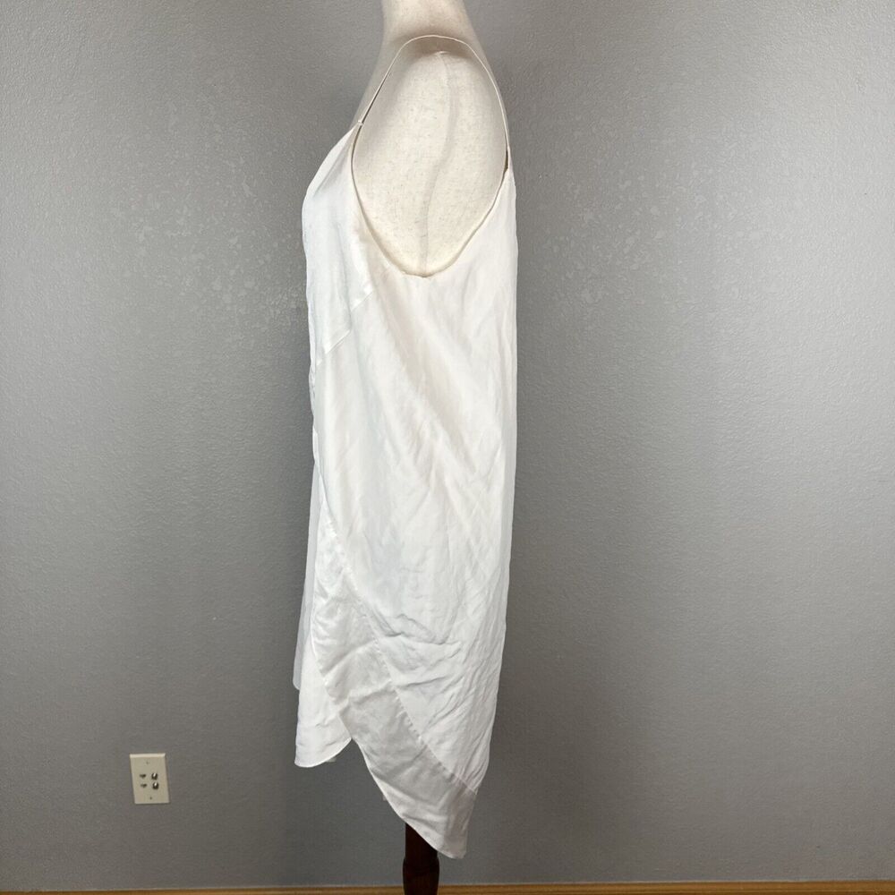 Michelle Mason Bias‎ Cut Midi Slip Dress Size 8 White Silk Spaghetti Strap - Picture 3 of 7
